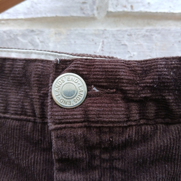 Lands End Brown Corduroy Pants Straight Leg - Picture 2 of 5